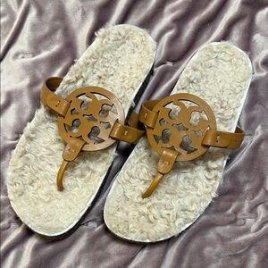 Tory Burch Miller Shearling Sandals
